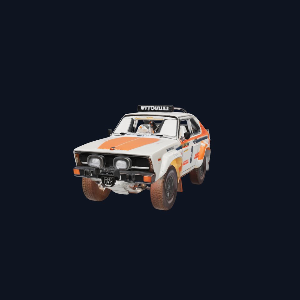 Retro Rally Car Model Pack with Aerodynamic Frame and Off-Road Tires