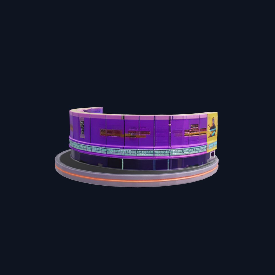 Entertainment Arena Module with Neon Accents model pack