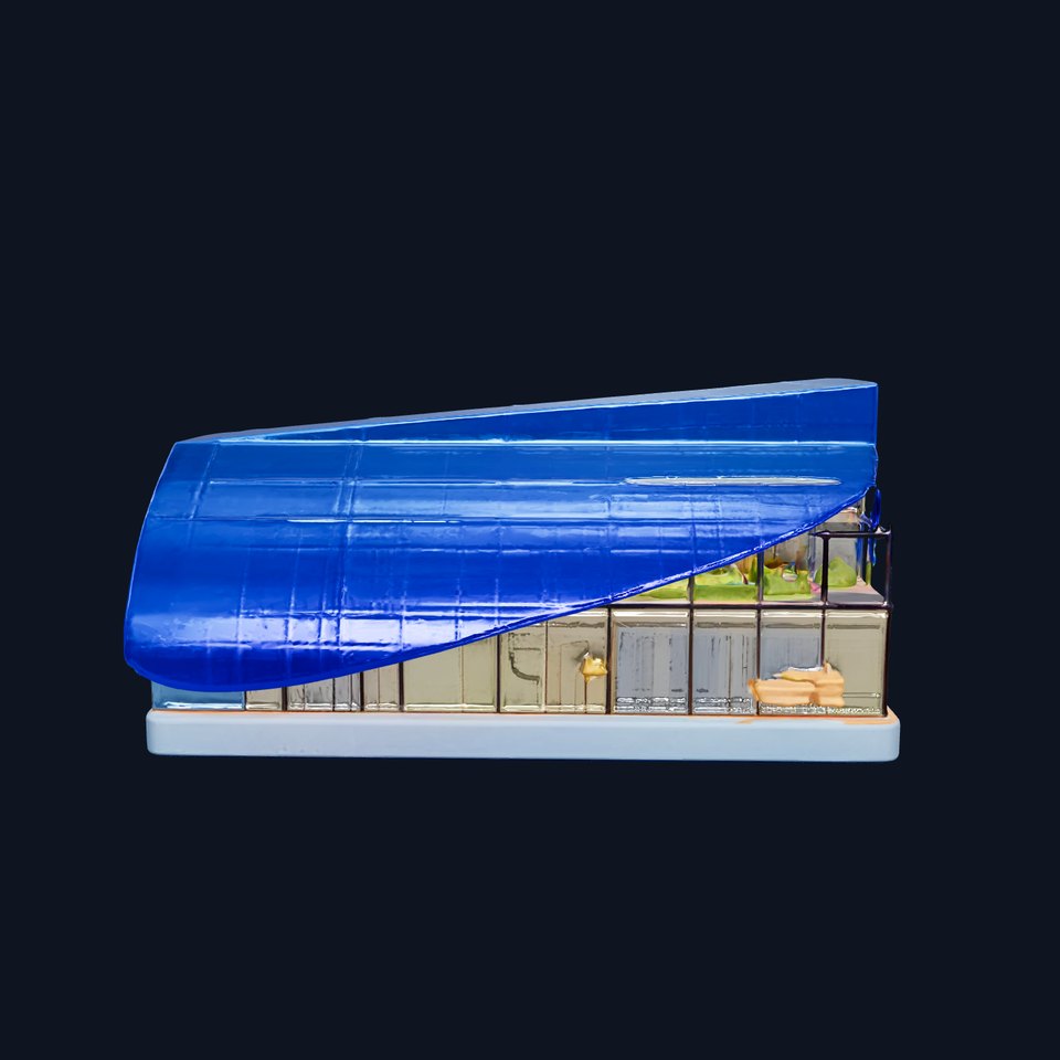 Dynamic Office Center Glass Architecture model pack