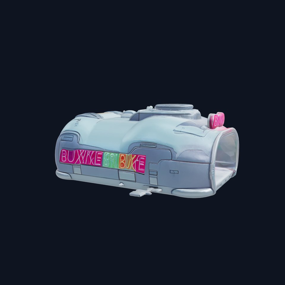 Cyberpunk Bazaar Module Neon Design model pack