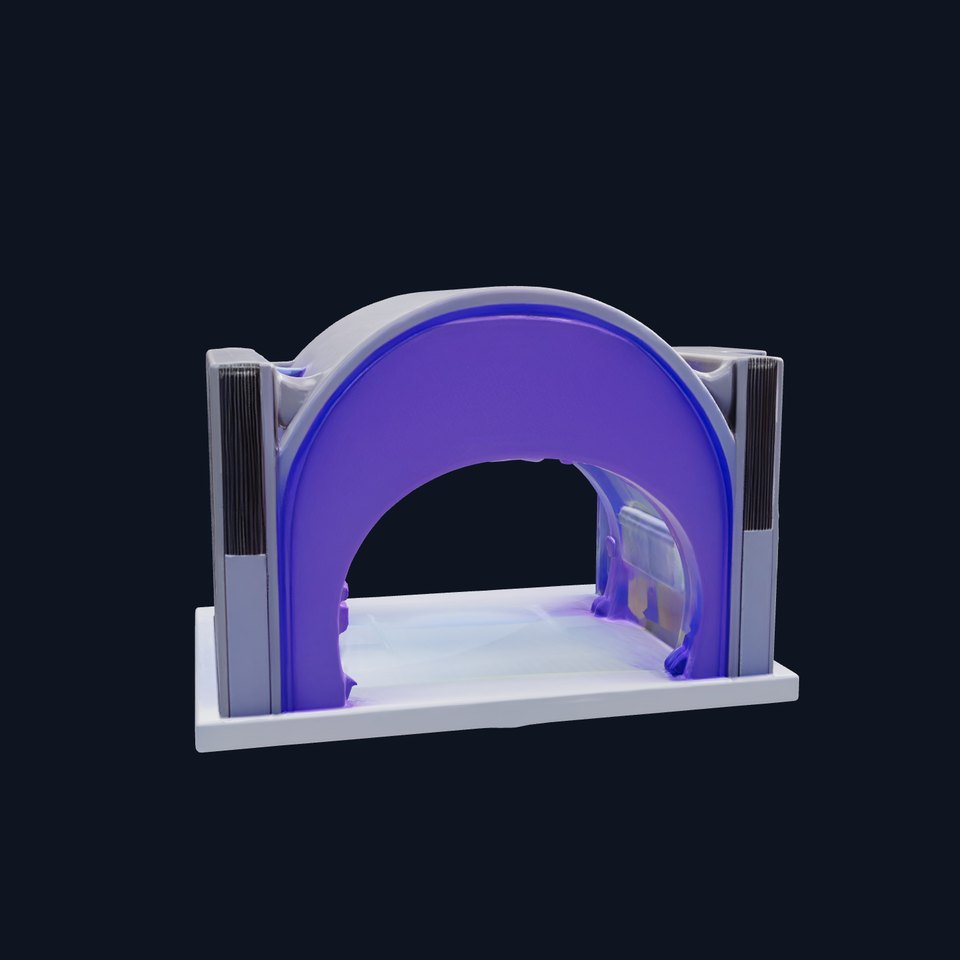 Futuristic Urban Hub Module Model Pack with Massive Arches and Neon Lights