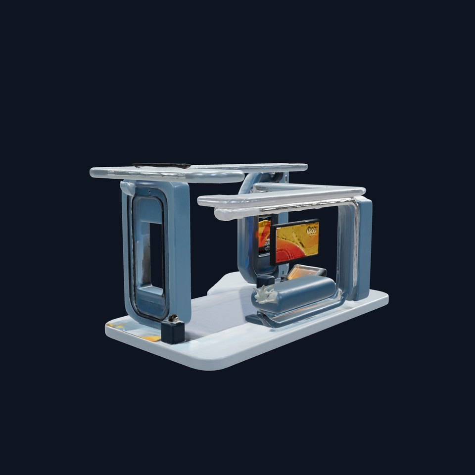 Futuristic Park Pavilion with LED Lighting model pack viewer poster