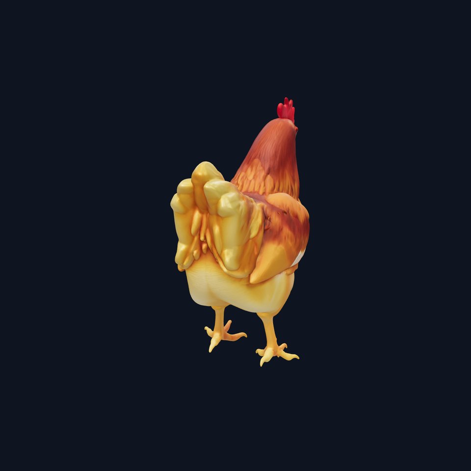 Golden Brown Chicken Animated model pack