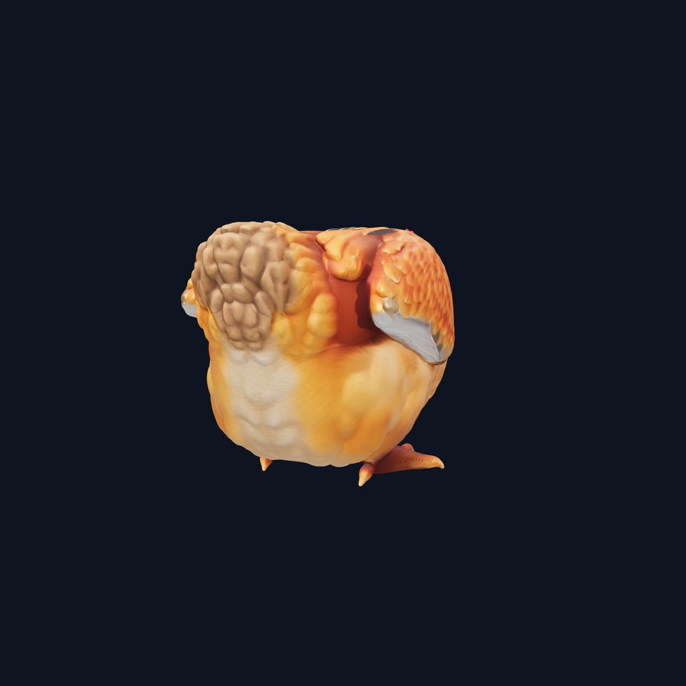 Detailed Chicken with Red Comb model pack