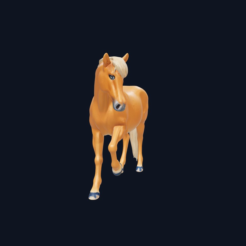 Muscular Horse 3D Model Pack