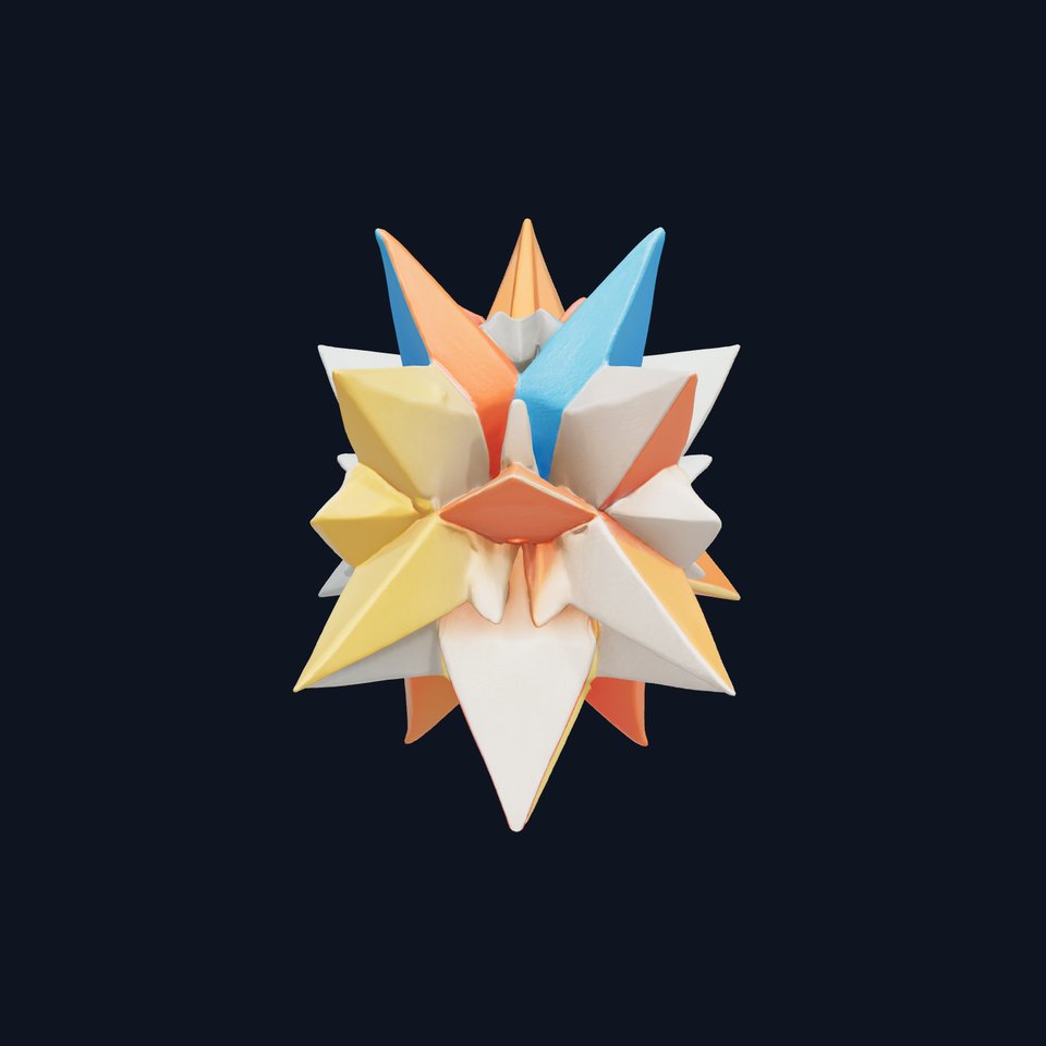 Geometric Origami Star Model Pack with Multi-layered Design