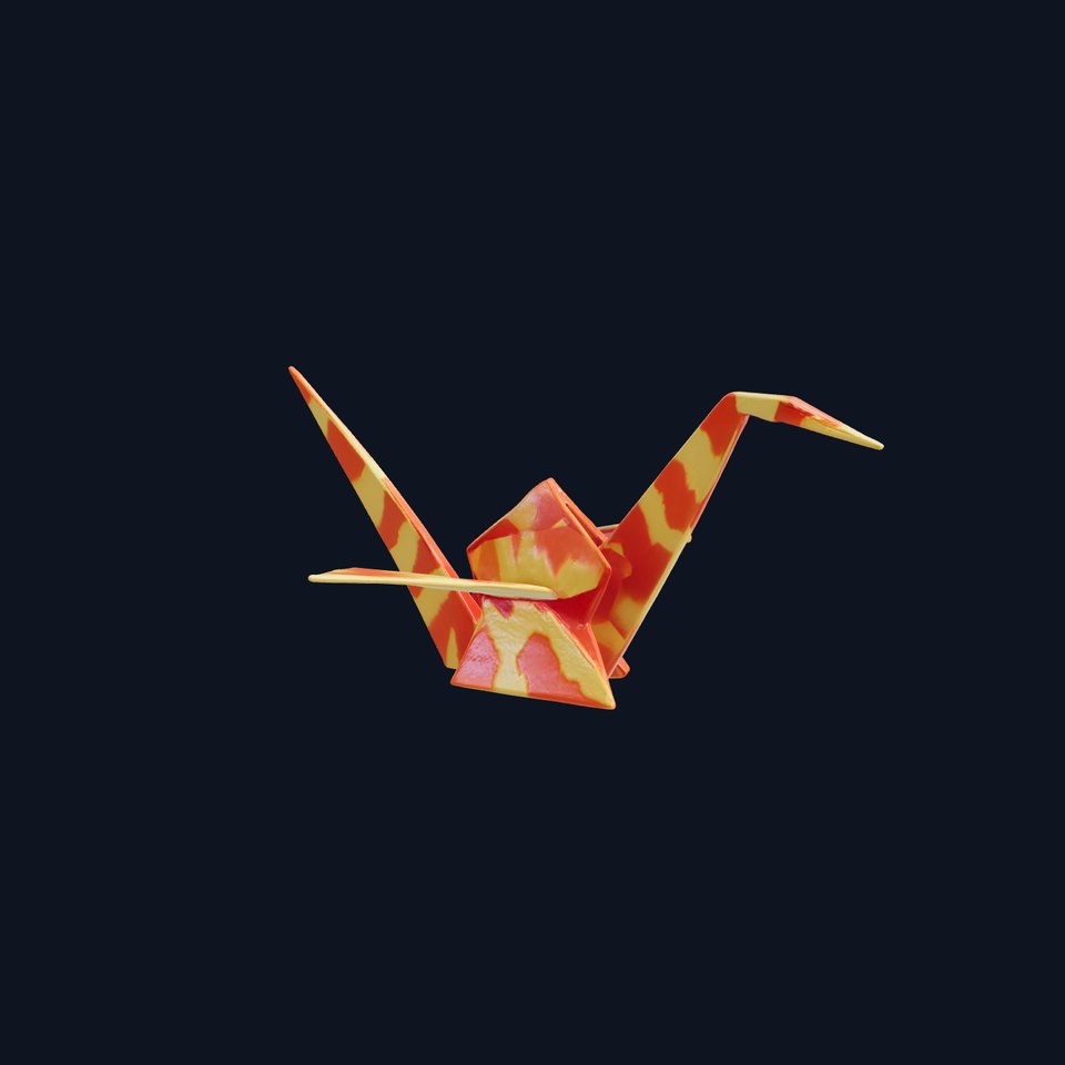 Elegant Origami Crane model pack