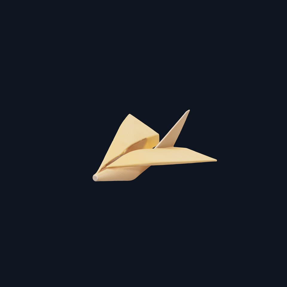Origami Airplane Natural Design model pack