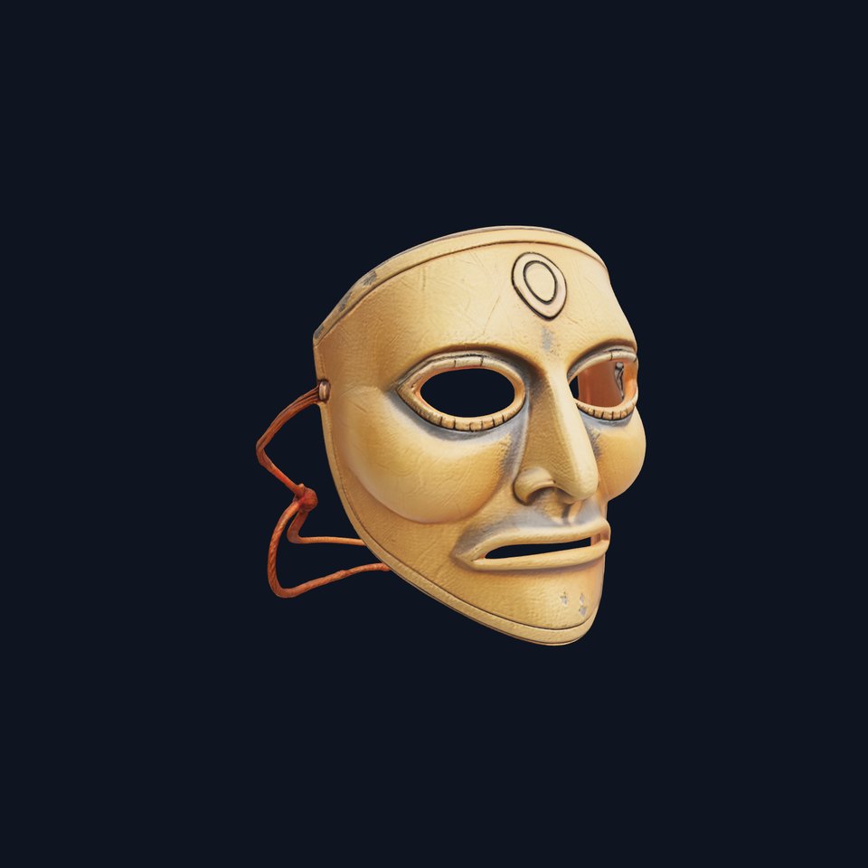 Ceremonial Ritual Mask Natural Design model pack