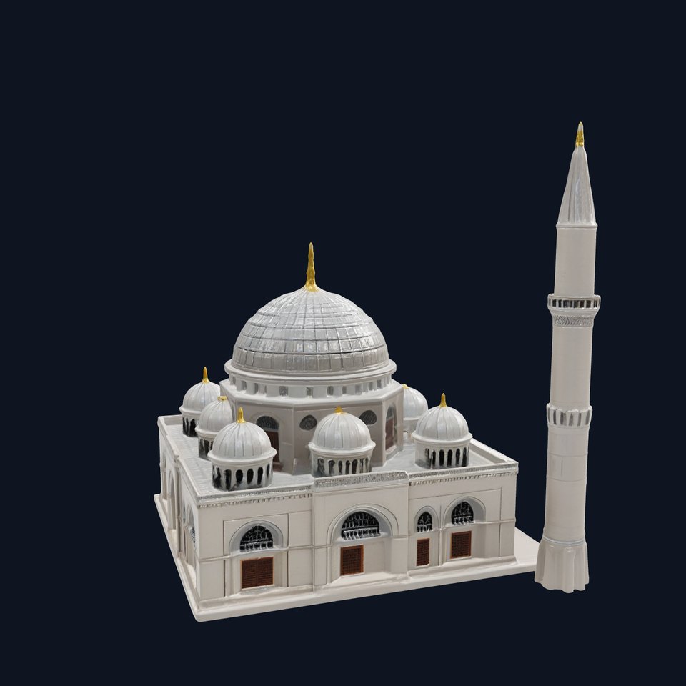 Majestic Mosque with Minaret and Dome model pack