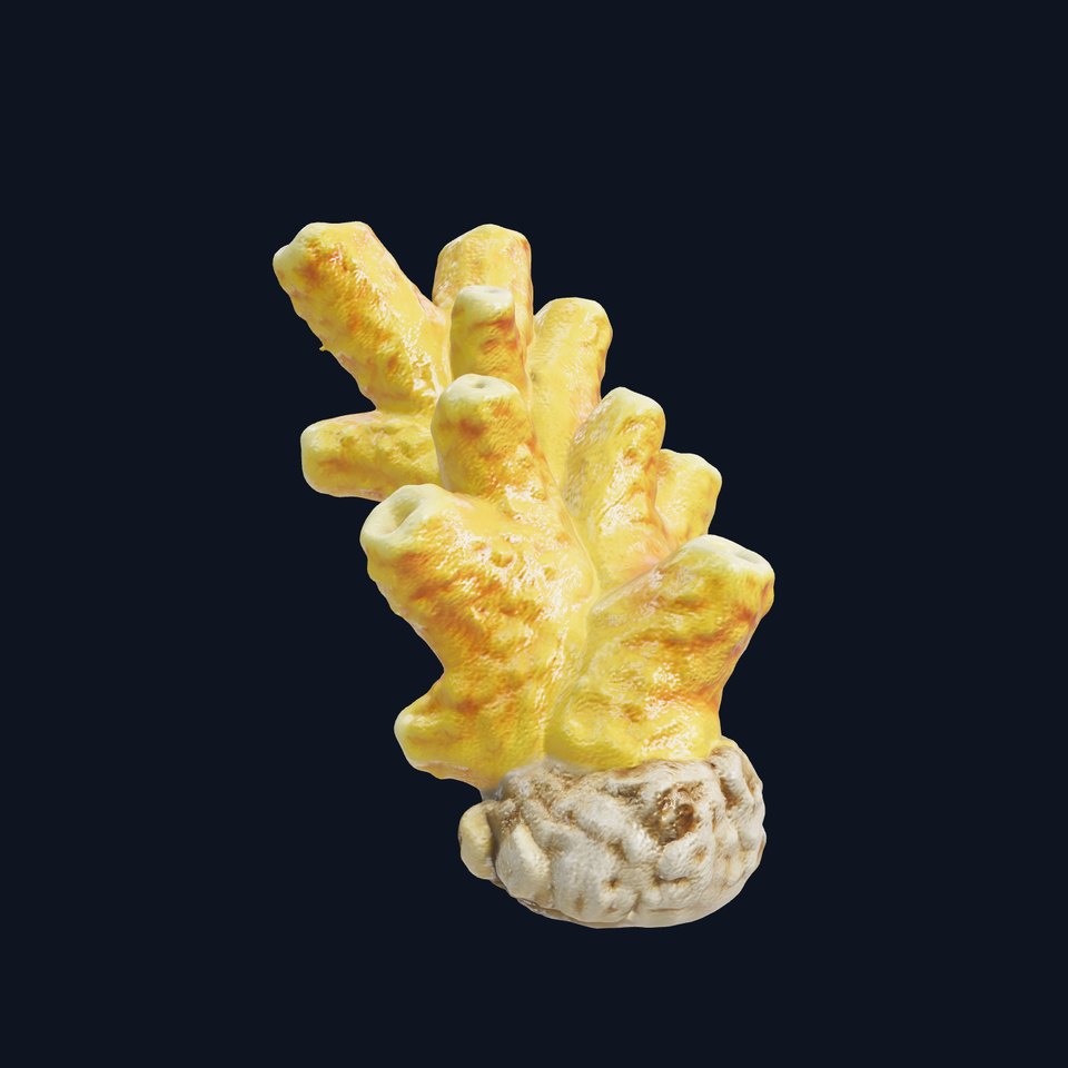 Vibrant Tubular Coral Sculpture model pack