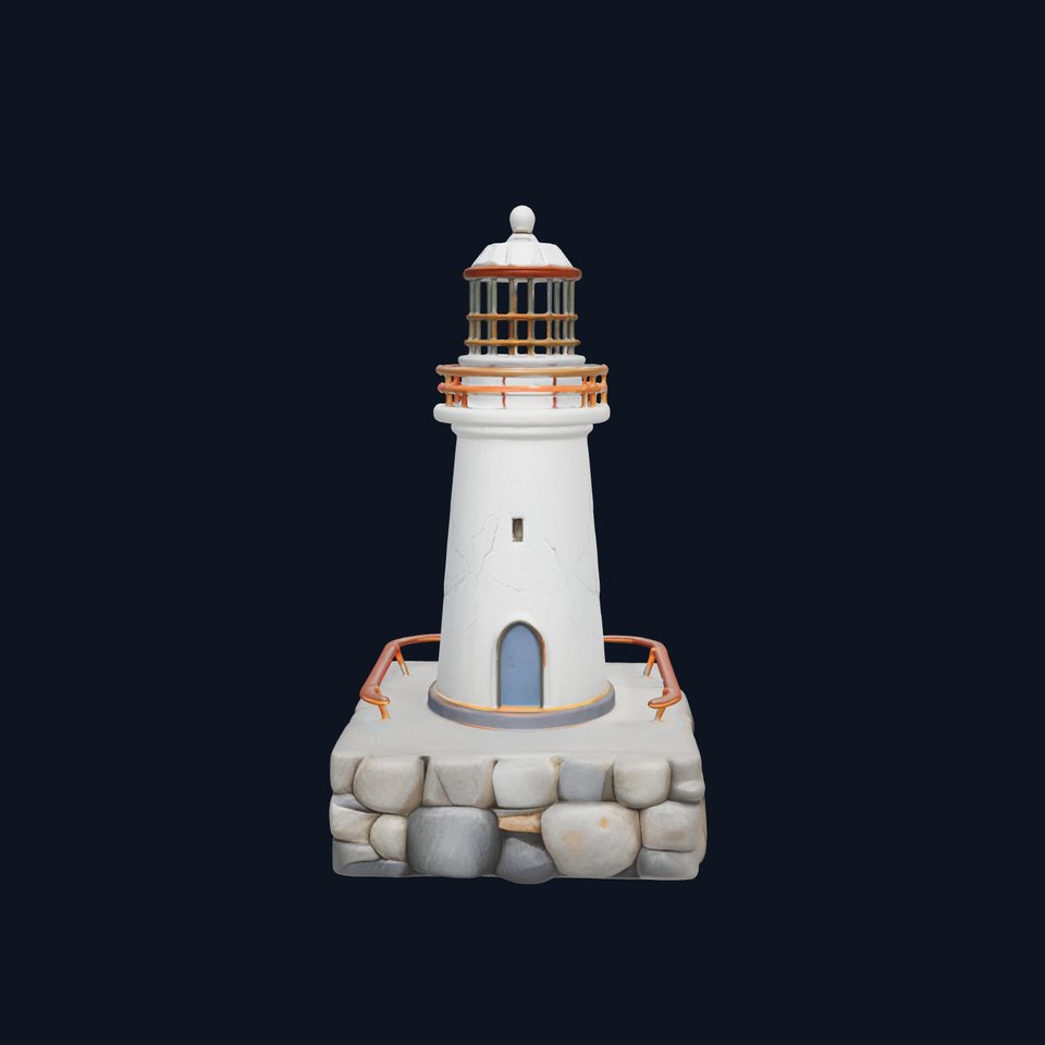 Cracked Lighthouse Coastal Storytelling model pack