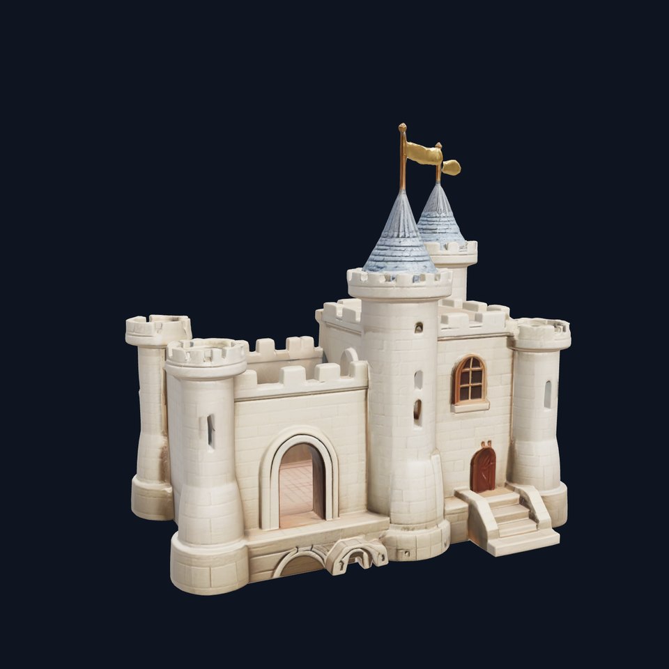Majestic Stone Castle Environment model pack