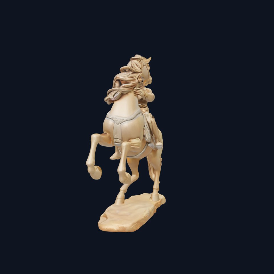 Renaissance Horse and Rider Sculpture model pack