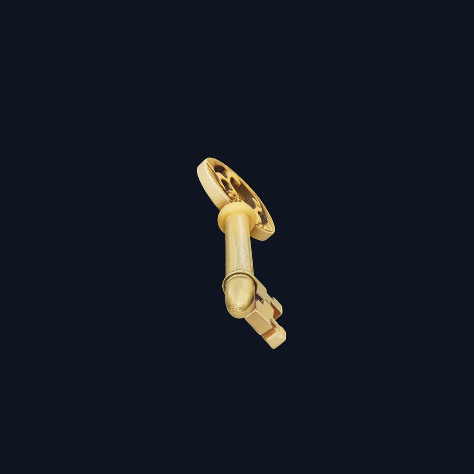 Intricate Ornate Metal Key model pack