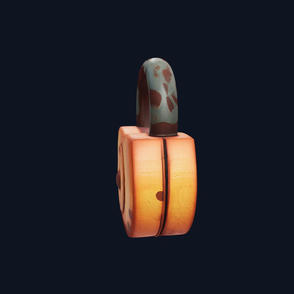 Rusted Metal Old Lock 3D model pack