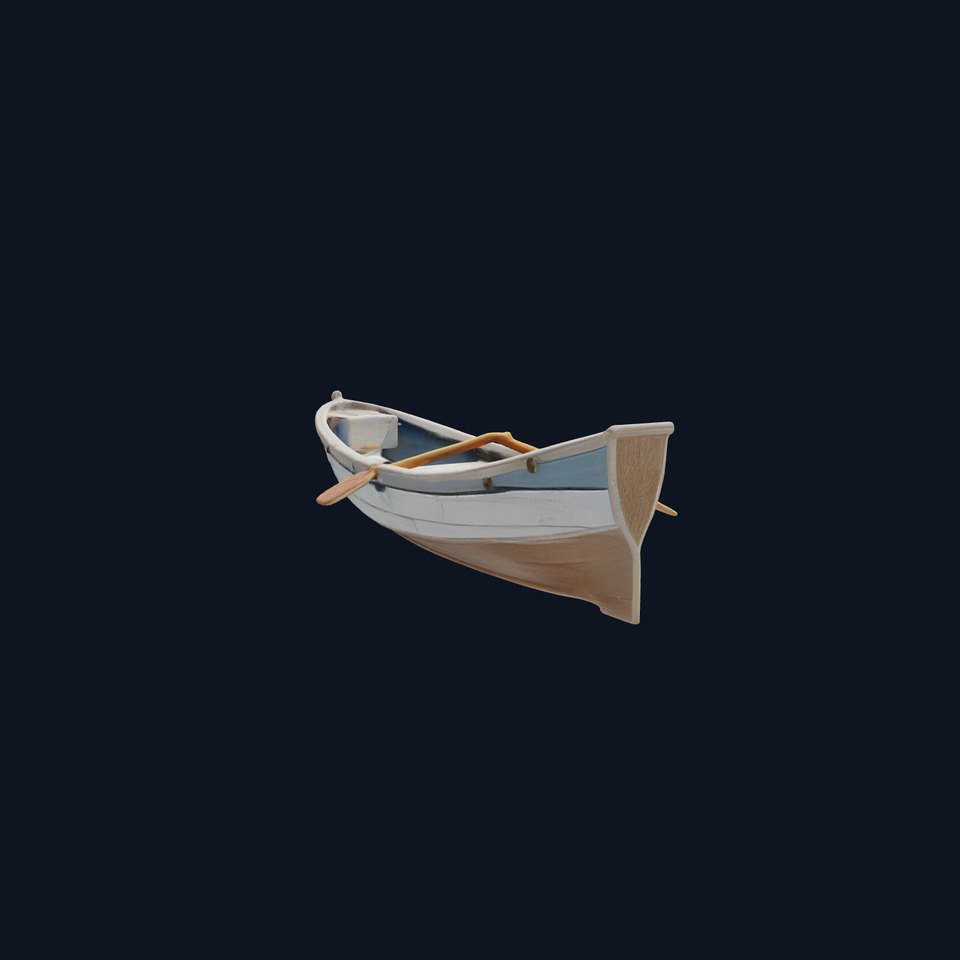 Weathered Old Rowboat with Oars model pack