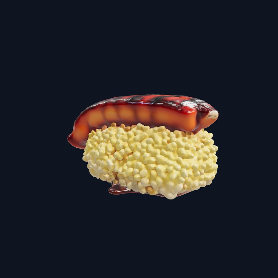 Grilled Eel Rice Bowl model pack