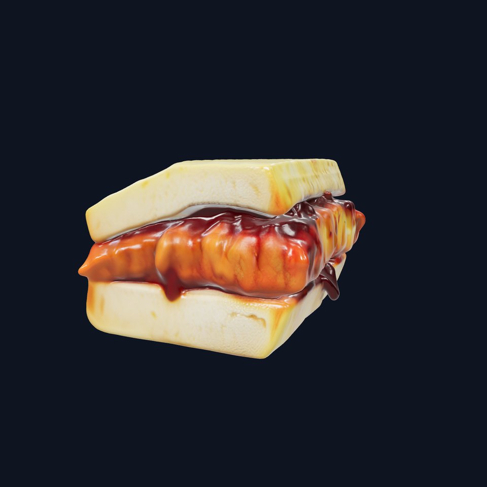Katsu Sando Gourmet Sandwich 3D Model Pack