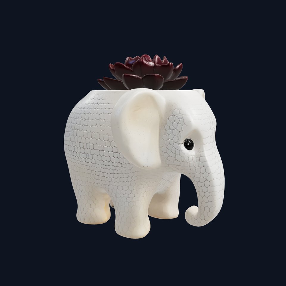 Cozy Elephant Planter Model Pack