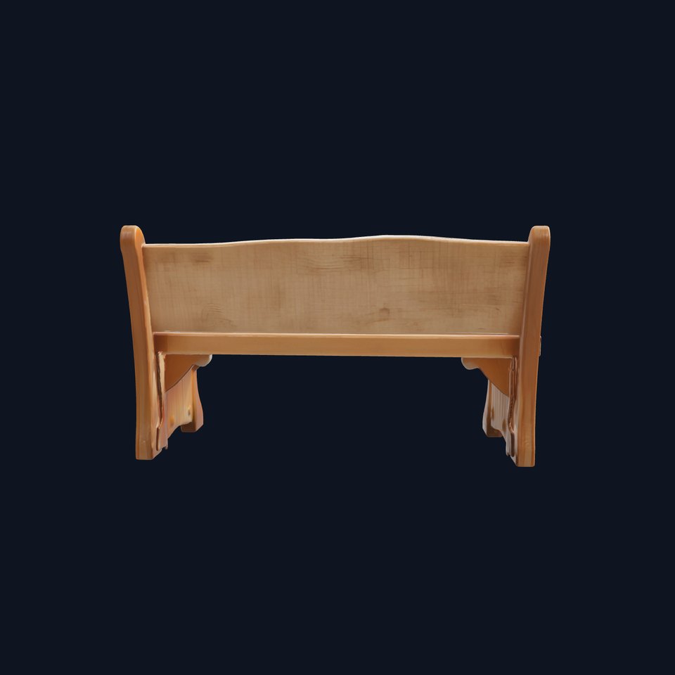 Old World Council Bench Rustic Wood model pack
