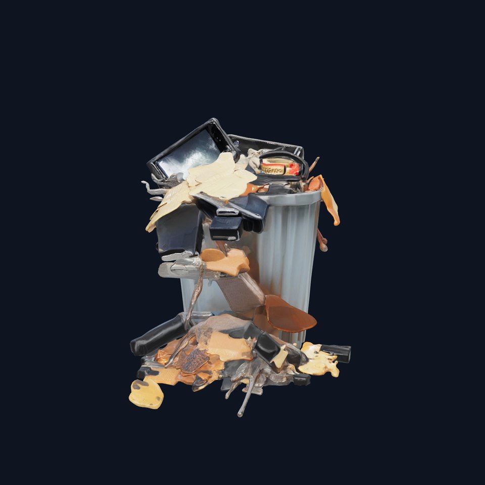 Artistic Overflowing Trash Container model pack