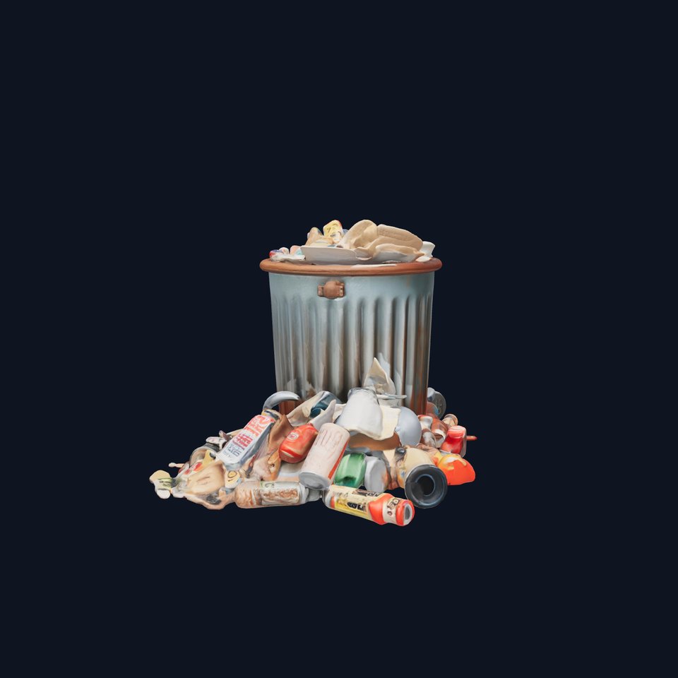 Vintage Trash Can and Garbage Pile Model Pack viewer poster