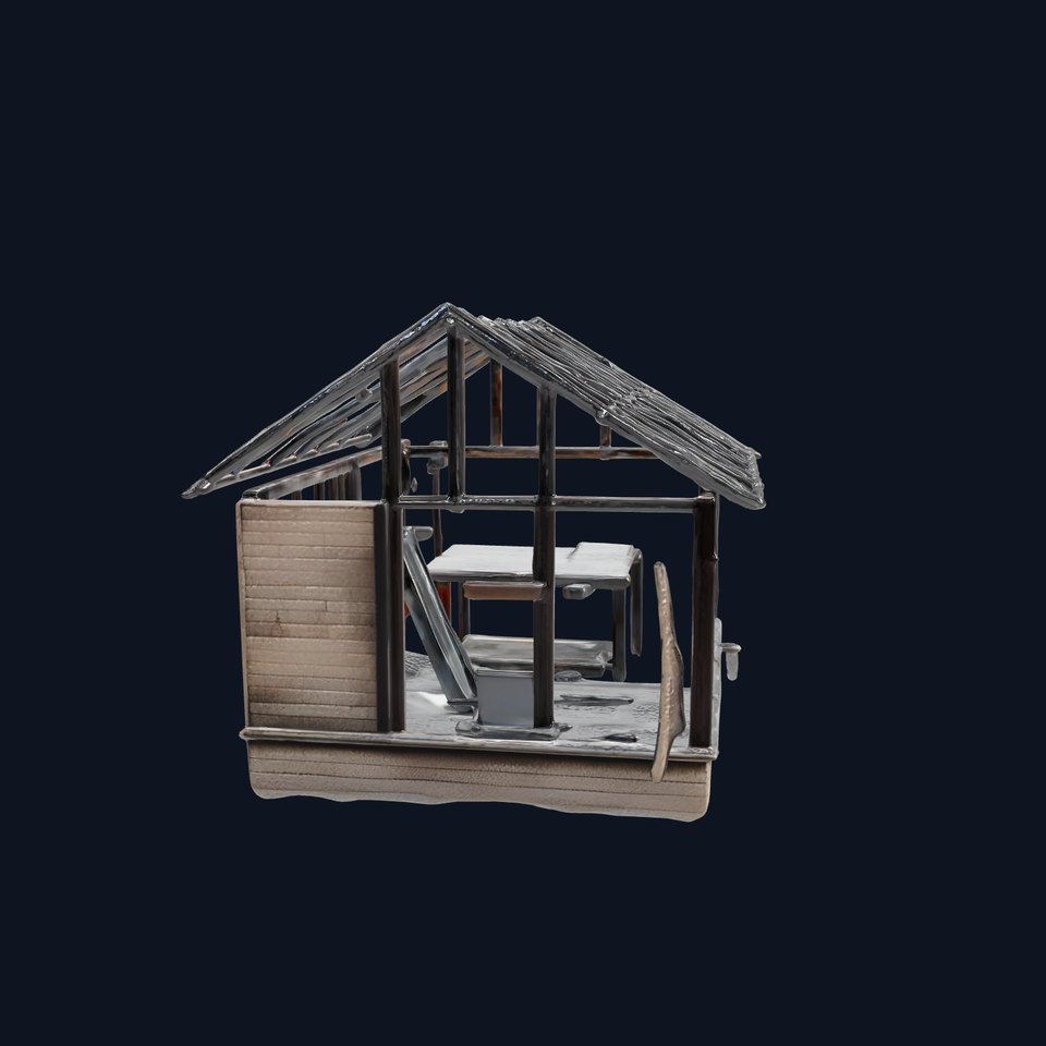 Burned House Ruins Architectural model pack