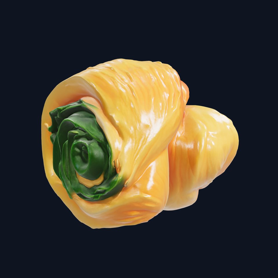Spinach and Cheese Croissant model pack