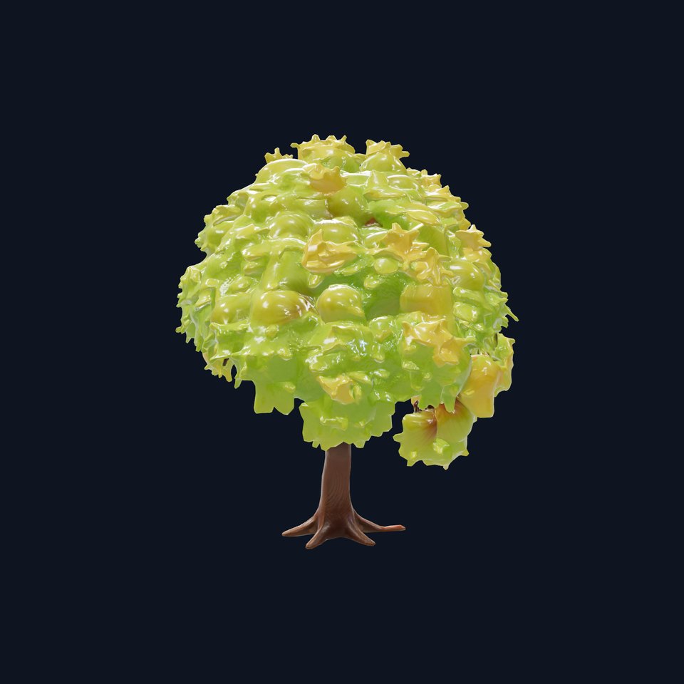Cartoon Ginkgo Tree model pack with Fan-Shaped Crown viewer poster