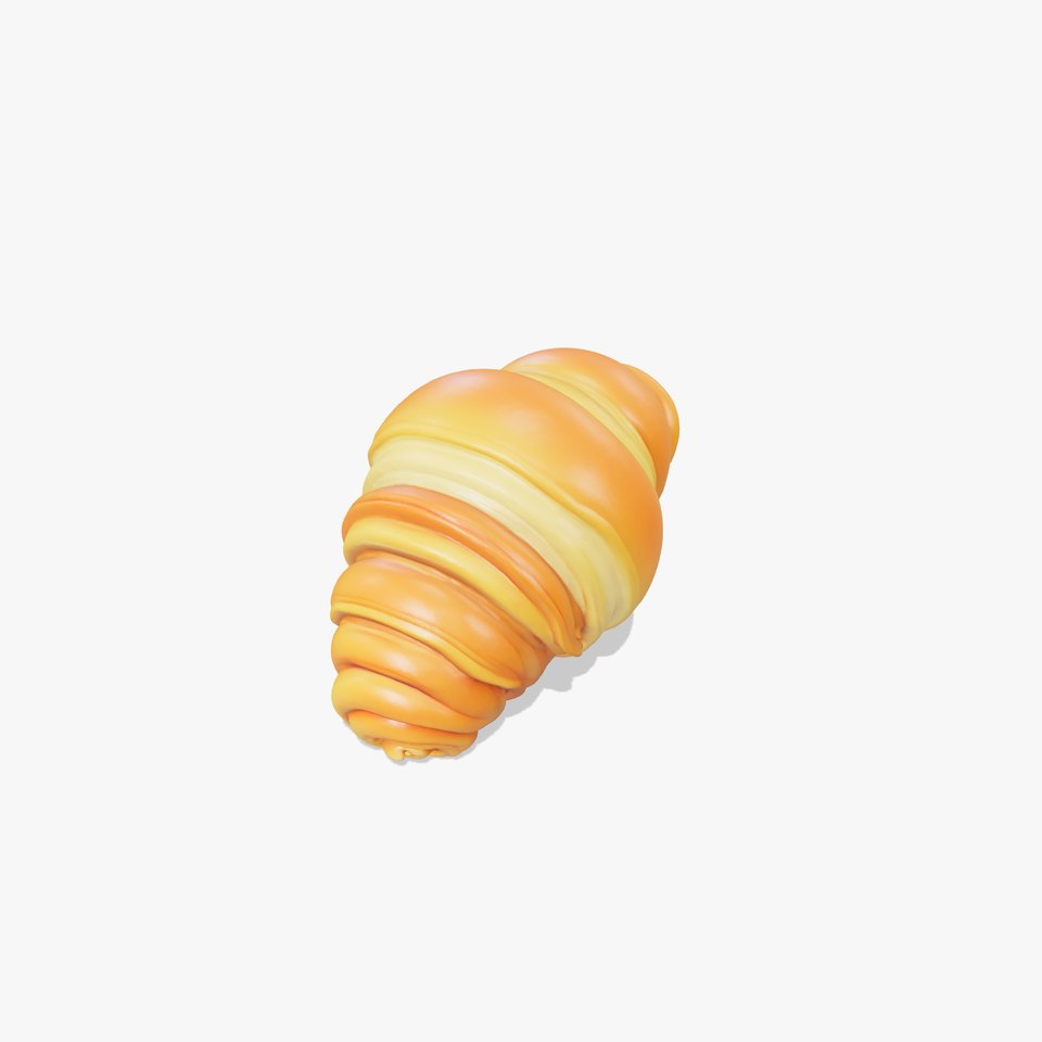 Petite Croissant Roll Delight 3D Model Pack