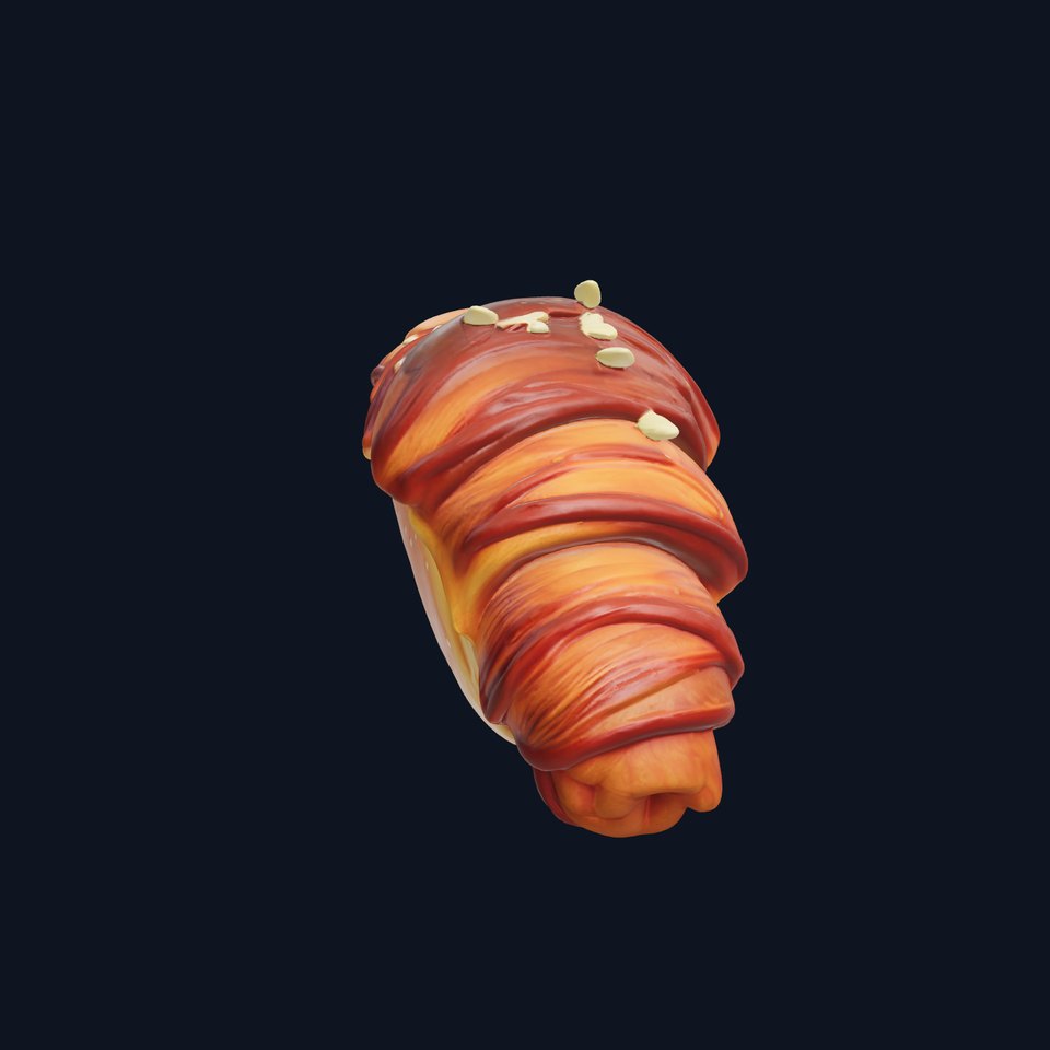 Chocolate-Filled Croissant 3D Texture Model Pack viewer poster