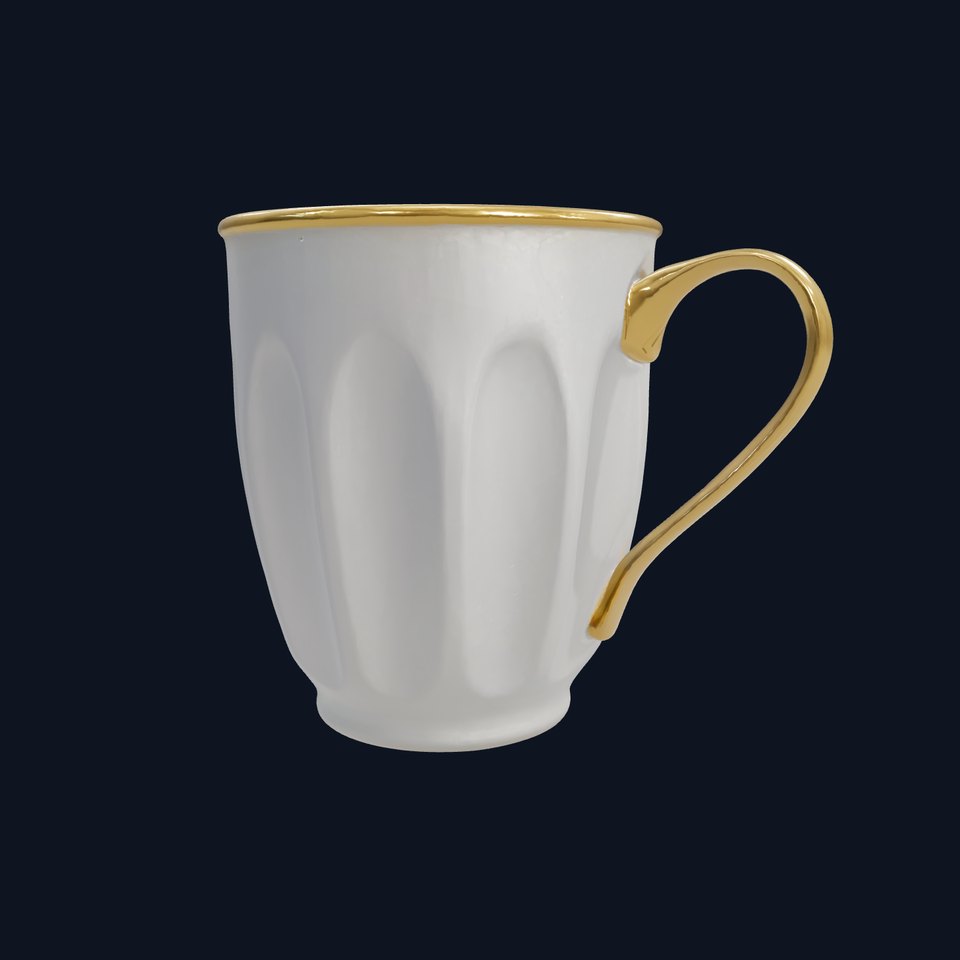 Art Deco Style Cappuccino Cup model pack