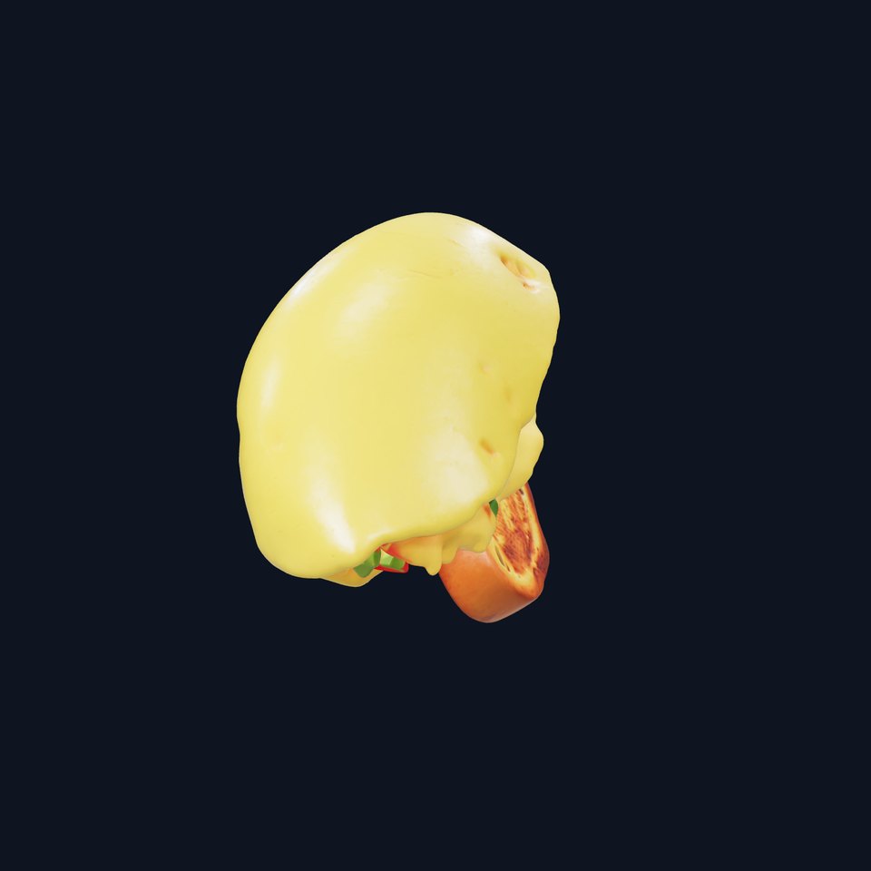 Gourmet Breakfast Omelet with Sourdough Toast model pack