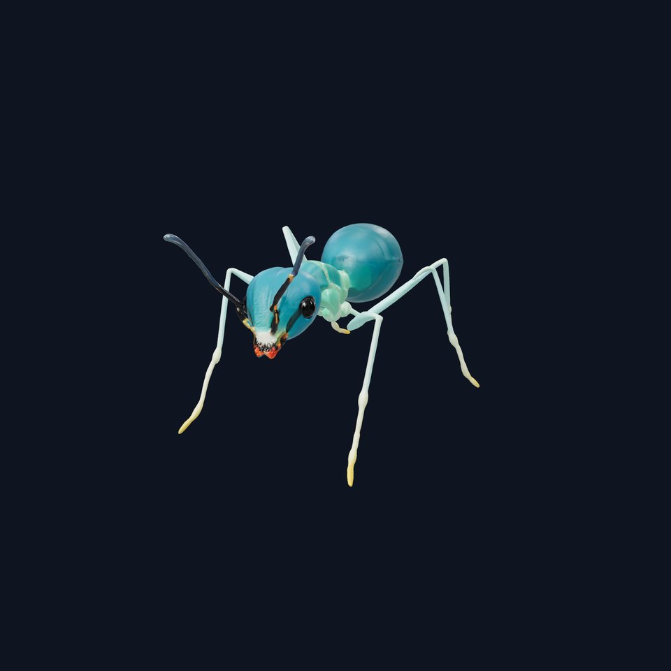 Aquamarine Water Ant Smooth Model Pack viewer poster