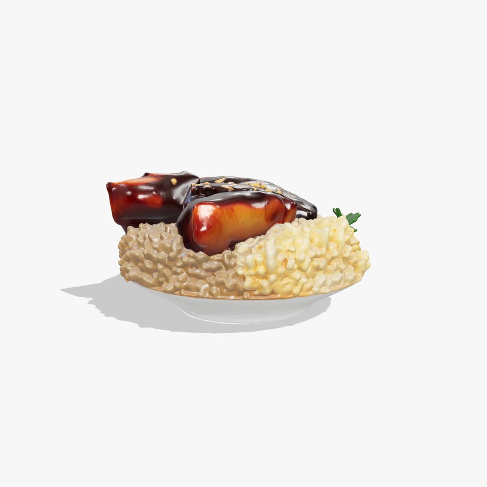 Mole Poblano Plate with Chicken and Sides model pack