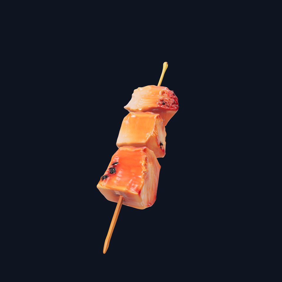 Pork Kebab Lifelike Meat Cuts Model Pack