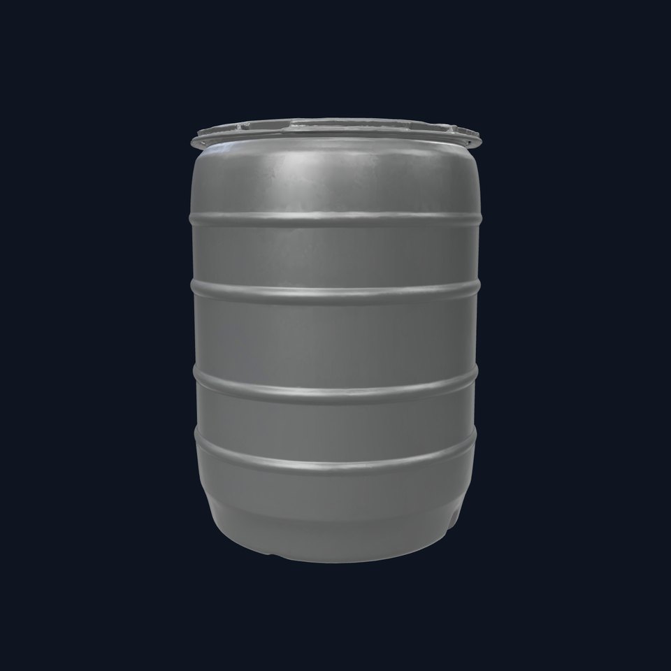 Plastic Drum Carbon Black Modular Base Model Pack viewer poster