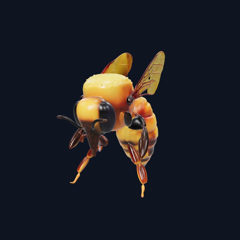 Honey Bee Realistic Anatomical Details model pack