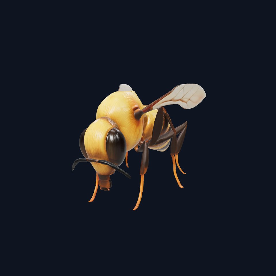 Dwarf Bee Intricate Detail Model Pack