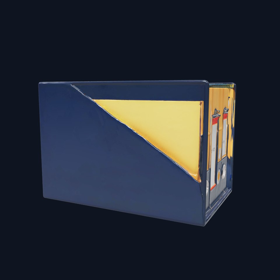 Versatile Navy Blue File Storage Box Model Pack viewer poster