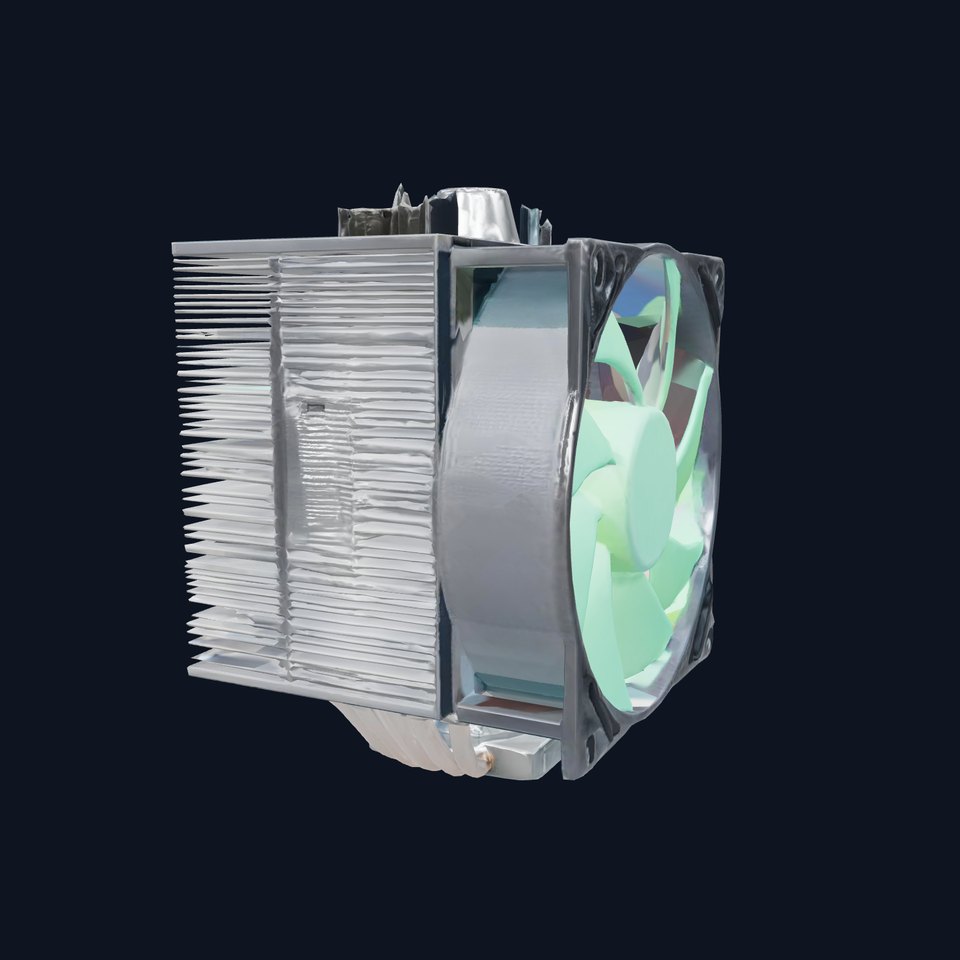 Adaptive CPU Cooler Model Pack with Minimalistic Fan Design viewer poster