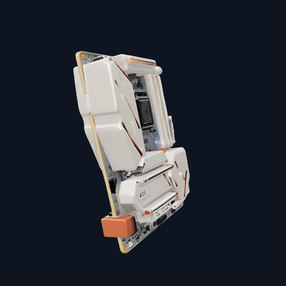 Designer Motherboard with Rose Gold Trim model pack