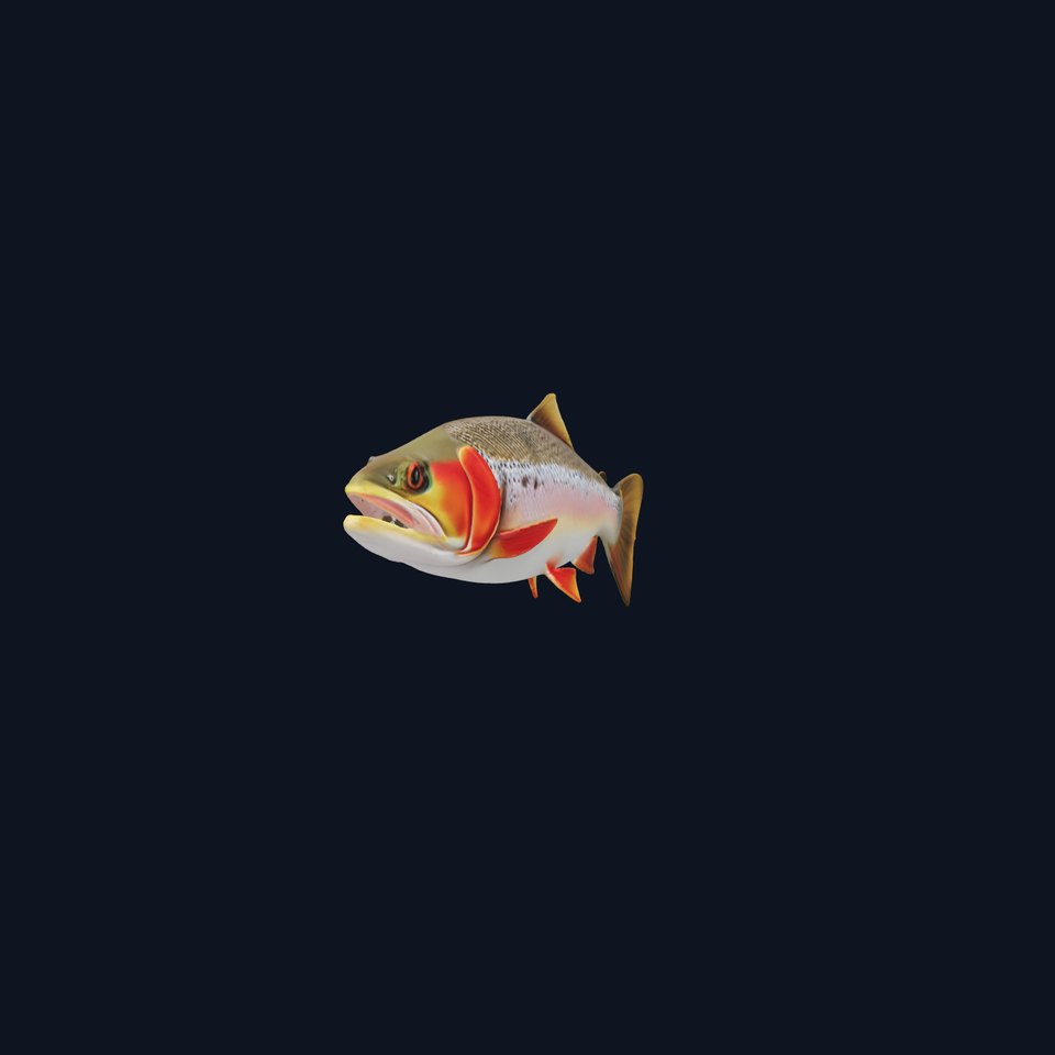 Artistic Cutthroat Trout with Detailed Markings model pack