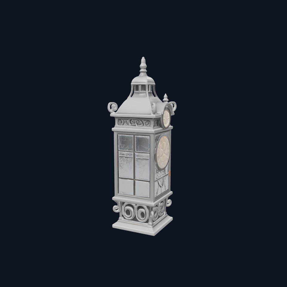 Ornate Clock Tower Lantern model pack