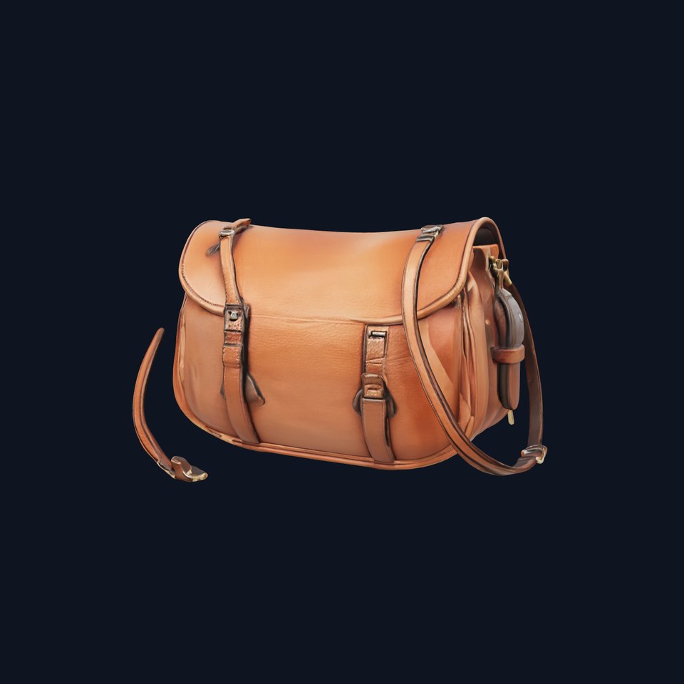 Brown Leather Saddlebag Rugged Texture model pack