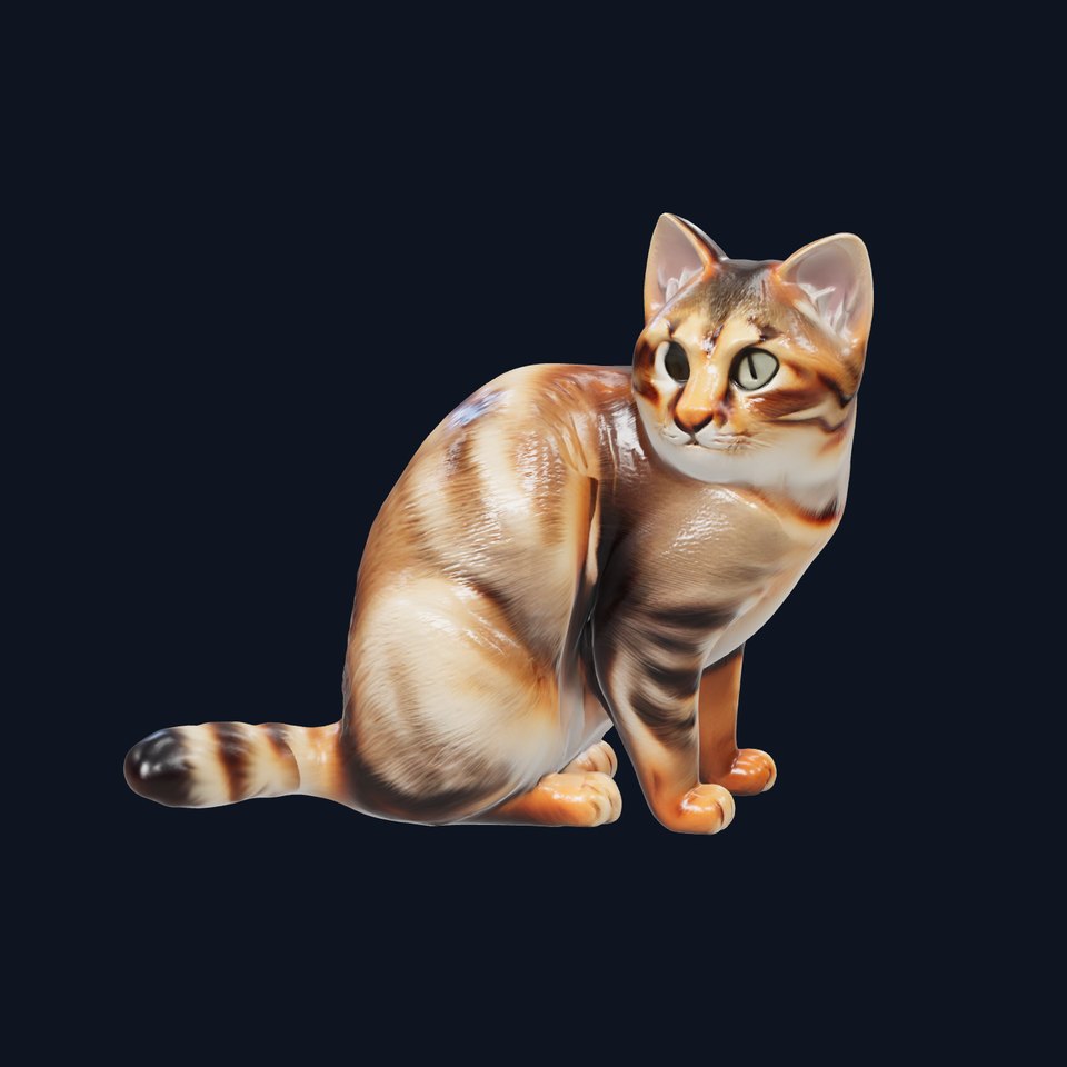 Realistic Domestic Cat 3D Model Pack