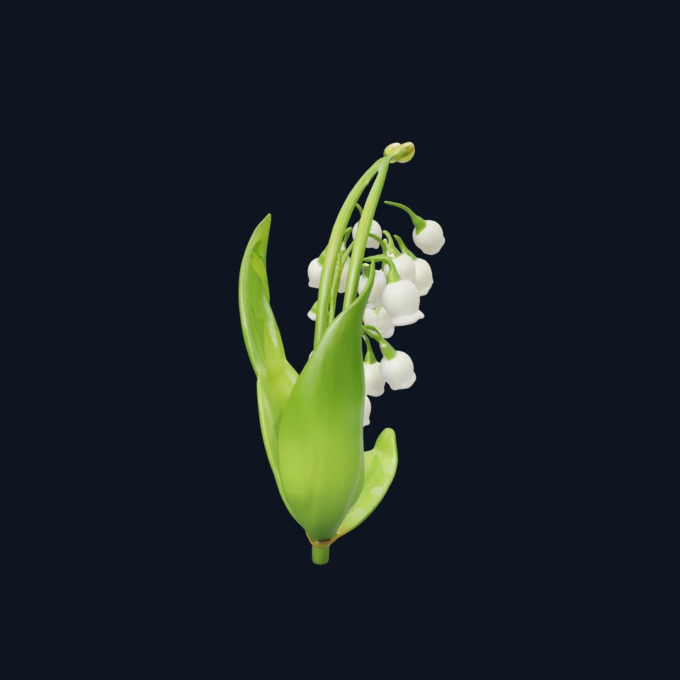 Lily of the Valley Nature-Inspired Realistic Floral model pack