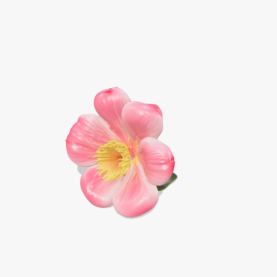 Delicate Pink Blossom Flower model pack viewer poster