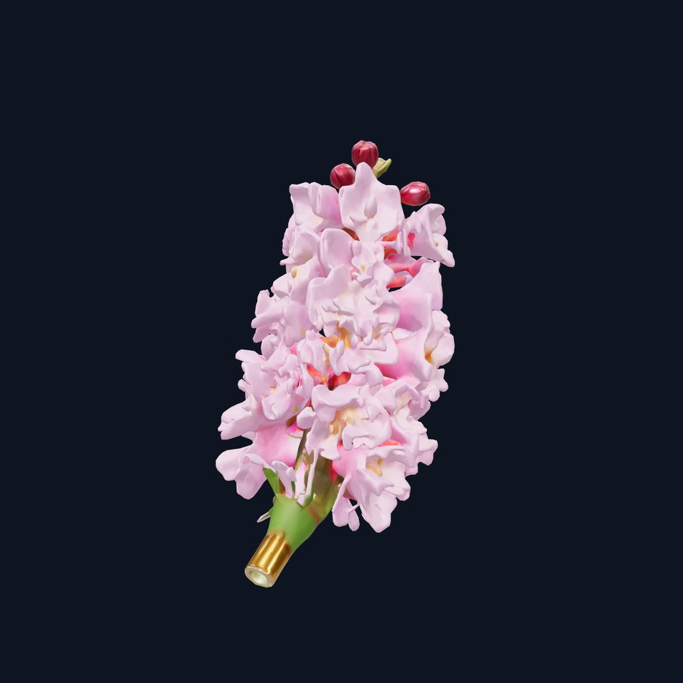 Pink Hyacinth Flower model pack with lifelike textures